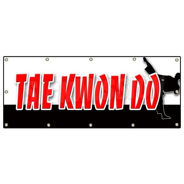 Signmission TAE KWON DO BANNER SIGN martial art defense school lessons jiu-jitsu B-120 Tae Kwon Do - main